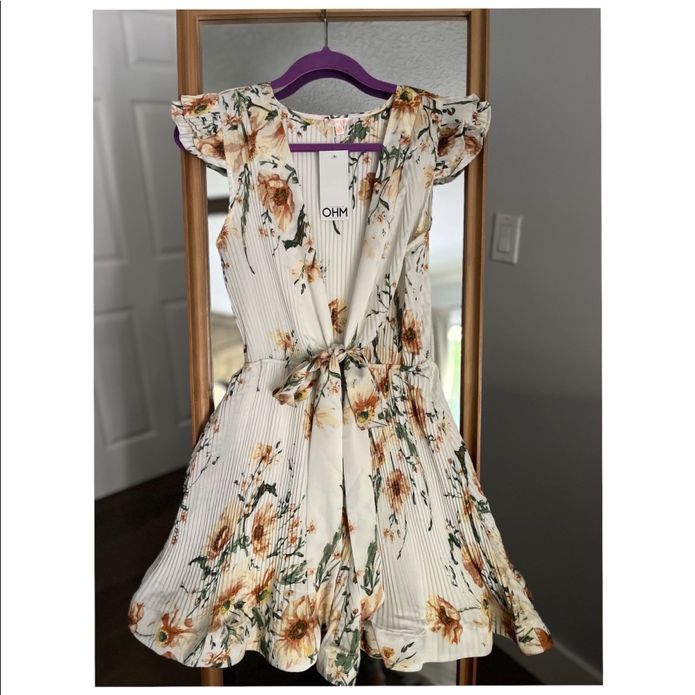 Floral Deep V frontline Dress
